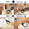 TeamFar Silicone Pasta Fork and Ladle Spoon Set, 2 Pcs