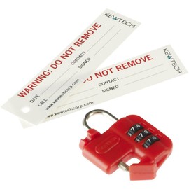 Lockout device, lock colour red, lockout device type padlock, personal protection and construction site security.