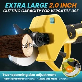 Electric Pruning Shears Cordless Pruner Shears Brushless 2.0 Inch Cutting Diameter with 2 * 2Ah Battery Pruning Shears Garden Tool for Tree Trimming Branch Cutter