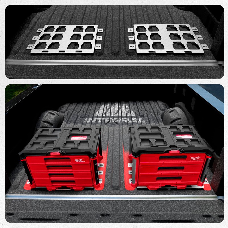 Integral Mounting Plate Compatible with Milwaukee Packout - Aluminum Base