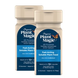 Organic Plant Magic Organic Plant Magic - Truly Organic? Easy to Use Soluble Plant Food Shaker: All-Purpose Fertilizer Concentrate for All Flower Vegetable Herb Fruit Tree Indoor Garden & House Plants [Two 3 oz Shaker]