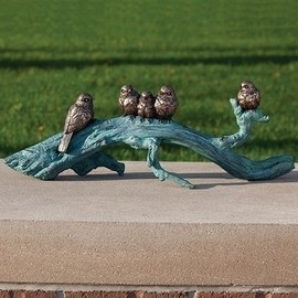 Roman – 22.25" Birds on a Branch Garden Statue, Decorative Outdoor Yard Décor, Nature-Inspired Gift for Bird Lovers