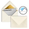 25 envelopes in natural white with gold lining, DIN C7