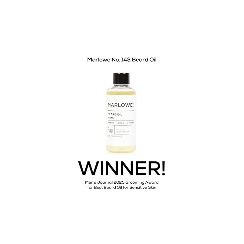 MARLOWE. No. 143 Beard Oil 3 oz, Conditioning Oil for