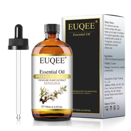 EUQEE Manuka Essential Oil 118ml Large Capacity Pure Manuka Oil with Glass Dropper for Skin, Diffuser, Aromatherapy, Cleaning, Soap Candle Making - 4Fl.Oz