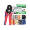 QUADRIOS Self-Adjusting Automatic Crimping Pliers with Insulated/Uninsulated Ferrules Set
