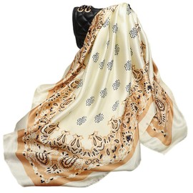 FAIRYGATE Tuch Damen Tücher Damen Seiden Quadrat Schal für Damen Seidengefühl Schal Halstuch Kopfbedeckung Weiches Glattes Halstuch Kopfhaar Bandanas Damen Geschenk DA2506