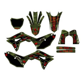 2019-2021 CRF 250 R Apache Green Senge Graphics Complete Kit Compatible with Honda