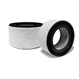 NISPIRA 3-in-1 True HEPA Carbon Filter Replacement For Crane Air Purifier EE-5067, 2 Pk