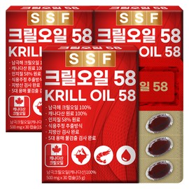pure food Krill Oil 58 3 boxes (90 capsules) Krill oil phospholipid 58% or more raw material pure food / 크릴오일58 3박스(90캡슐) 크릴오일 인지질58%이상원료 순수식품