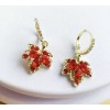 Unbranded Red Maple Leaf Autumn Fall Lover Dangle Lever Back
