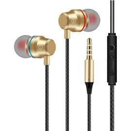 HIFI Wired Headphones, In-Ear Noise Isolation 3.5mm Jack Plug Earphones, In Ear Tangle-Free Cord With Enhanced Heavy Bass Stereo Sound Earbuds With Microphone For MP3.