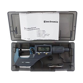 Accusize Industrial Tools 0-1''/0-25 mm by 0.00005''/0.001 mm 2 Key Electronic Digital Outside Micrometer, Metric/Imperial, Md71-0001