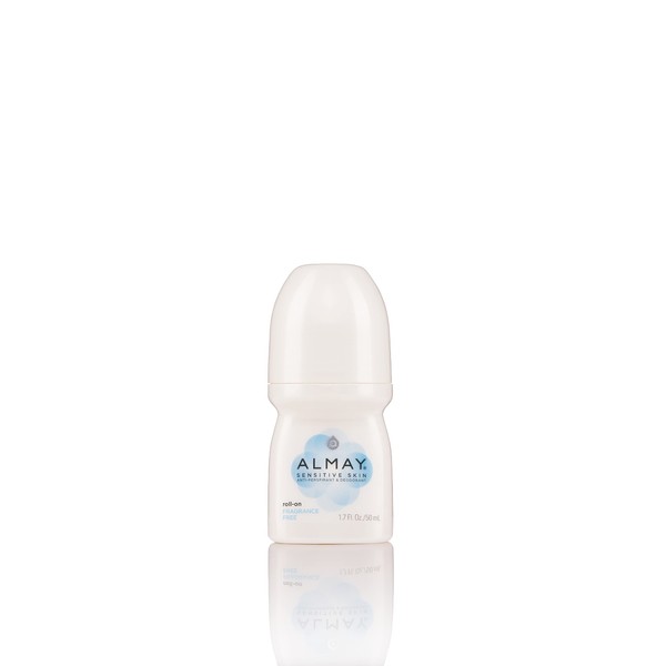 Almay Sensitive Skin Antiperspirant & Deodorant Roll-on,Fragnance Free- 1.7 Fl Oz (Pack of 6)