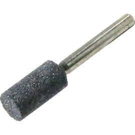 Yanase Grindstone with Shaft A (Gray) Cylindrical Type [0.24 inch (6 mm) Shaft] φ0.51 x 0.98 x 0.24 x 0.24 inch (13 x 25 x 6#46