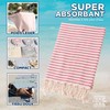 Pink Turkish Beach Towel Oversize 100cm x 180cm with Carry
