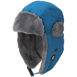 Hurley Men's Winter Hat - National Aviator Ushanka - Trapper Hunting Cap with Ear Flaps, Size Large/X-Large, Blue Void