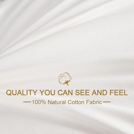 Goose Down & Feather Body Pillows for Adults, Full Length Firm Hugging Pillow Insert for Side Sleepers, Breathable Large Long Pillow for Bed with 100% Organic Cotton Shell, (White 20"x54")