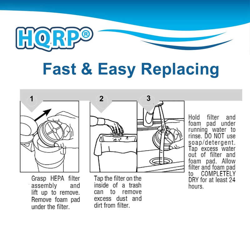 HQRP Pre-Motor Filter Replacement for Dirt Devil F44 304019001 fits