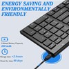 Rechargeable Wireless Keyboard Mouse, UrbanX Slim Thin Low Profile Keyboard