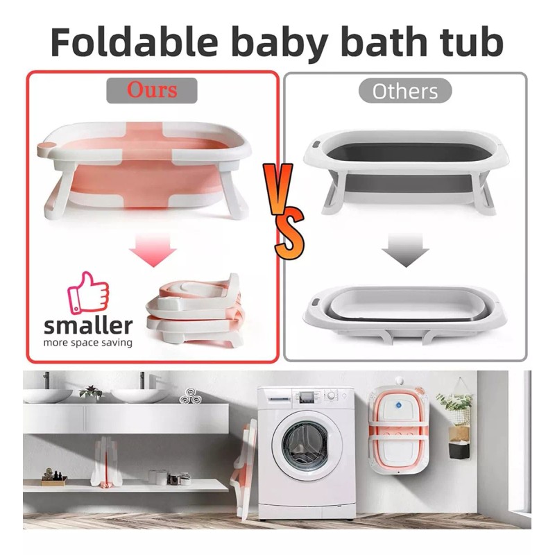 ZHX Bañera Bebés Plegable Tina De Baño Casa Y Viaje