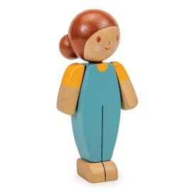 Tender Leaf Toys - We are Family - Caramel Mother - Eco-Friendly Multicultural Wooden Dolls with Moving Arms - Build Your own Family - Encourages Imaginative Play, Empathy and Social Skills - Age 3+