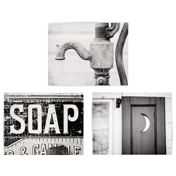 Lisa Russo Fine Art - Black and White Bathroom Wall