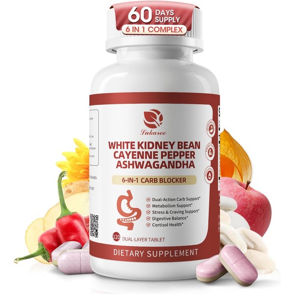 Lukaree White Kidney Bean Extract, 6 In1 Complex - Cayenne