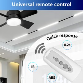 HODSEUKIN Replacement Remote Control for Socket Fan Light – Compatible with Bell+Howell Socket Fan Light, No Pairing Needed.