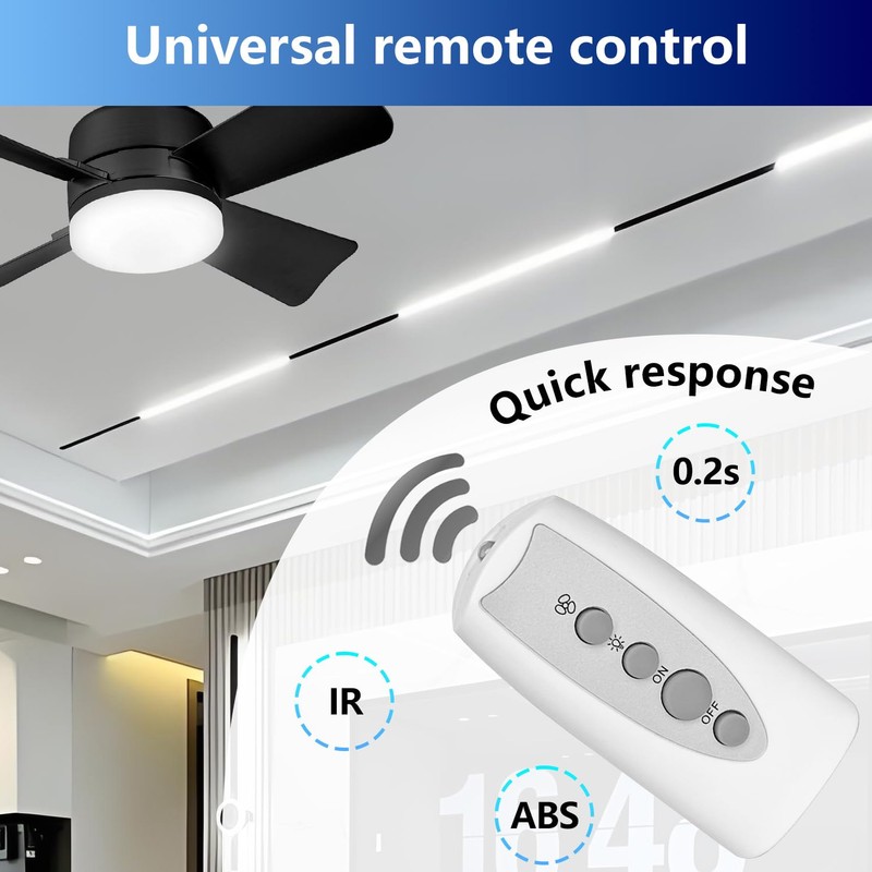 HODSEUKIN Replacement Remote Control for Socket Fan Light – Compatible