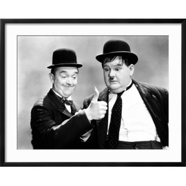 ART.COM Wall Photo Way Out West, Stan Laurel, Oliver Hardy [Laurel and Hardy], 1937 on Black Frame, 29" x 23"