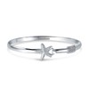 Bling Jewelry 925 Silver Nautical Starfish Bangle Bracelet 7.5in