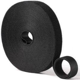 QTBLY 3/4in x 72ft | Hook and Loop Straps Heavy Duty | Double Sided Self-Gripping Strips | Reusable Multi-Purpose Wrap Roll for Home, Office, Data Center, and More