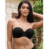 Deyllo Women's Full Coverage Strapless Bra Underwire Lightly Padded Bras