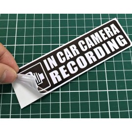 4 Pack - in Car Camera Recording - Vehicle Car Warning Adhesive Vinyl Sticker