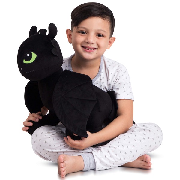 Franco Kids Bedding Super Soft Plush Cuddle Pillow Buddy, One Size, How To Train Your Dragon Toothless,Pink