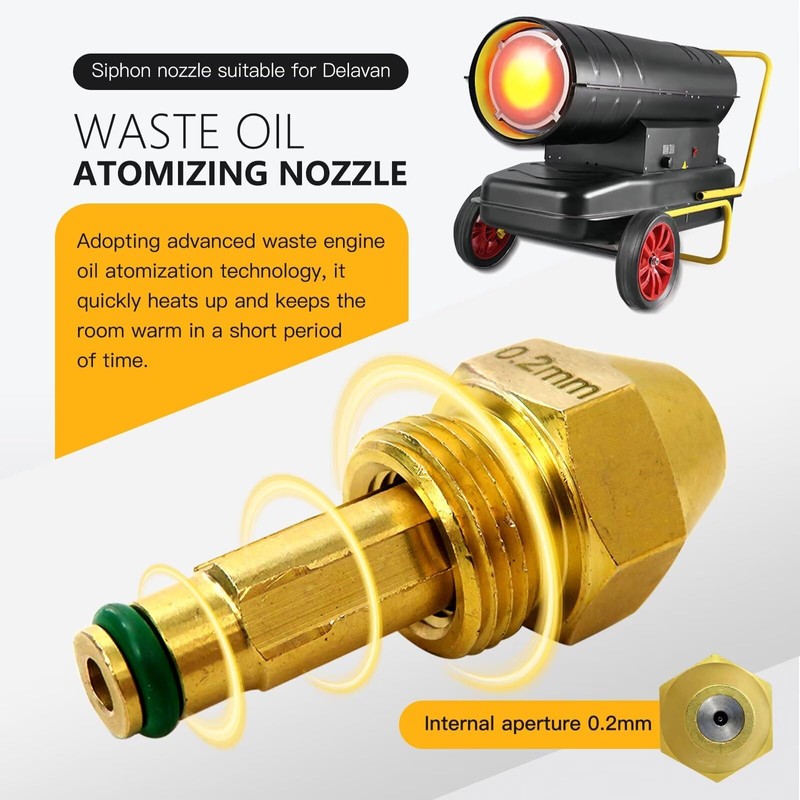 JRSHOME 0.2mm Waste Oil Burner Nozzle 30609-2 for Air Siphon