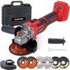 HAOYOO Cordless Angle Grinder 4-1/2 inch, Compatible with makata 18V