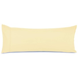 Nestl Bedding Premium Body Pillowcase - Double Brushed Microfiber Hypoallergenic Body Pillow Covers - 20 x 54 in - Breathable Ultra Soft Bed Pillow Cases - Custard Mallow Yellow
