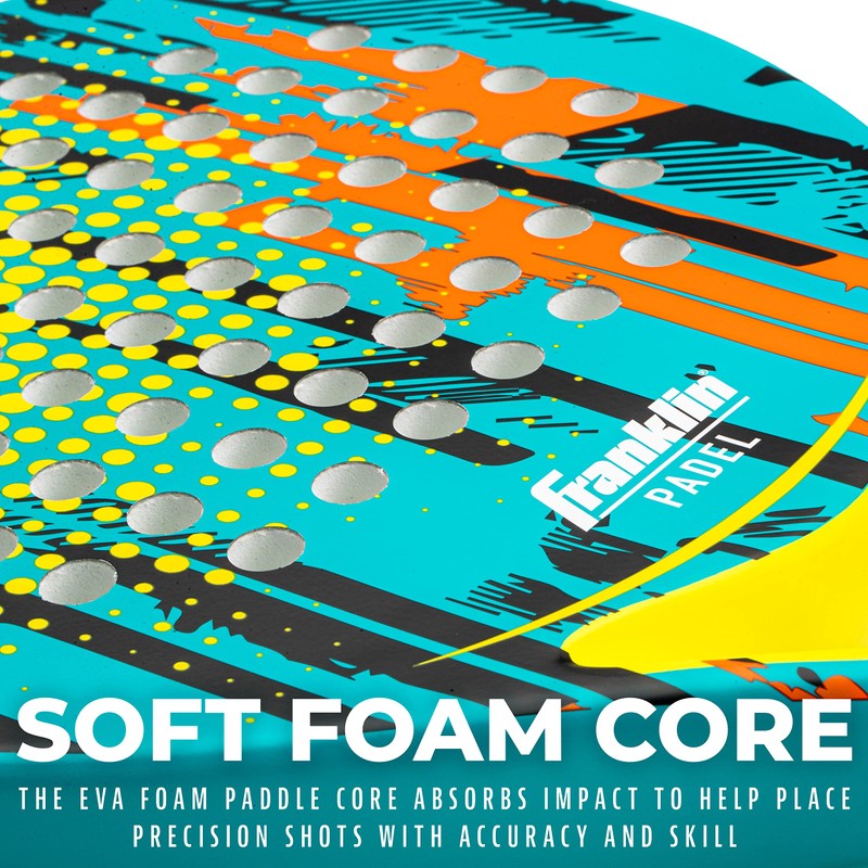 Franklin Sports Padel Racket - Endeavor - Fiberglass Padel Paddle