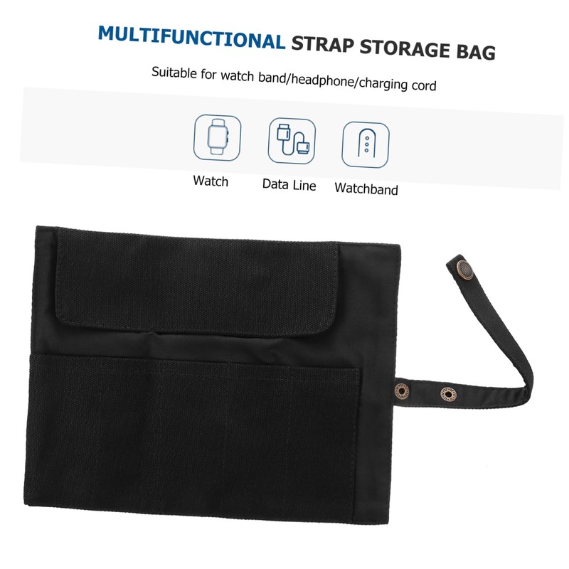 Beavorty Travel Organizer Roll for Watches Durable Nylon Watch Carrying