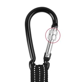 CYSKY Pack of 5 Retractable Tool Lanyard with Aluminium Screw Carabiner, Safety Lanyards for Hand and Electric Tools, Maximum Weight 13.6 kg/30 lbs (Green)