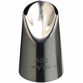KitchenCraft Sweetly Does It Medium Piping Nozzle, Ruffle Tip, Stainless Steel, 18 mm, Silver