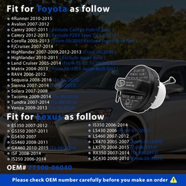 Fuel Tank Cap Fuel Cap Gas Cap for Toyota Camry 4Runner Avalon Corolla Highlander Sienna Tacoma Tundra FJ Land Cruiser Matrix Rav4 Sequoia Yaris Lexus ES GS IS GX LX RX 77300-06040