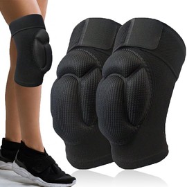 Rodilleras Deportivas, 2 Rodilleras Transpirable Para Vóleibol Baloncesto, Rodilleras de Esponja Gruesa Elásticas Protectoras Anticolisión para Deportes Al Aire Libre, Yoga, Correr, Gimnasio (Large)