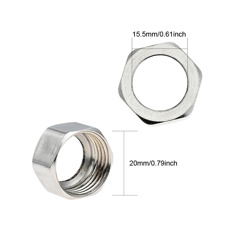RecDec 2 Set Shower Hose Nut and Screw Replacement Universal