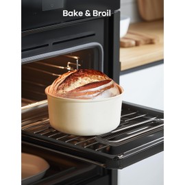 Ganiza Non Toxic Cookware Set Detachable Handle, Non Stick Induction Cookware Set, PFOA Free, Dishwasher/Oven Safe 480℉, Ivory