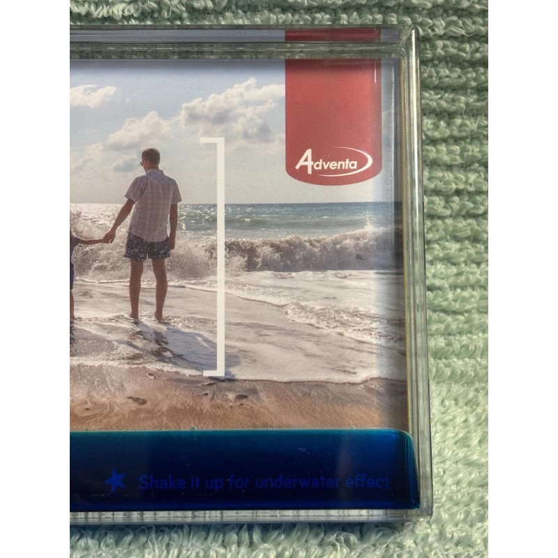 ADVENTA GBF-46-BE acrylic photo frame w/ liquid blue wave action
