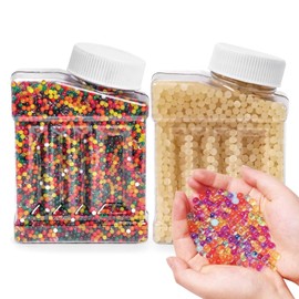 Pack of 120,000 Water Beads, Colourful Gel Beads, Transparent Water Beads, Non-Toxic, Water Beads for Plants, Biodegradable for Plants, Flowers, Vase Filler and Decoration