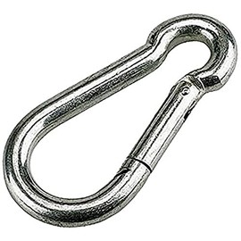 Merriway BH02009 (2 Pcs) Carbine Steel Snap Hook 6mm (1/4 inch) Bright Zinc Plated - Pack of 2 Pieces